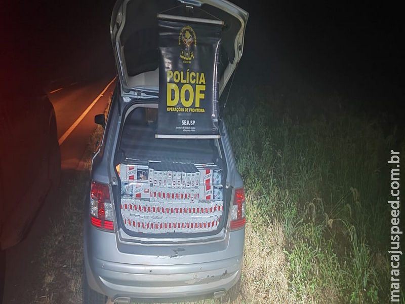 Maracaju: Veículo carregado com cigarros ilegais que seguia para São Paulo é apreendido pelo DOF Maracaju: Veículo carregado com cigarros ilegais que seguia para São Paulo é apreendido pelo DOF