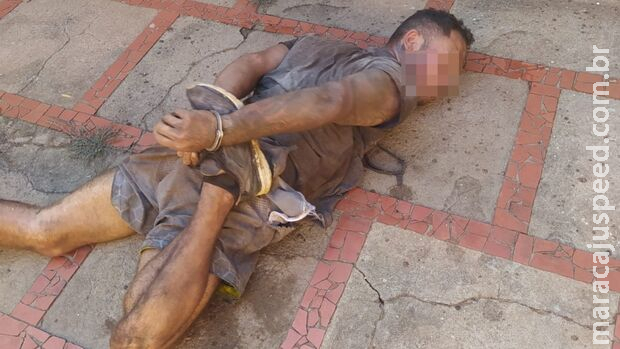 Morador de rua é preso após tentar furtar botijão de gás em Campo Grande Morador de rua é preso após tentar furtar botijão de gás em Campo Grande
