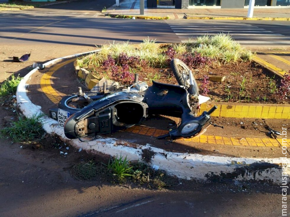 Morre motociclista envolvida em acidente hoje de manhã na Marcelino Pires, em Dourados