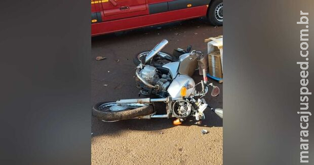 Acidente grave entre moto e Saveiro deixa motociclista fraturado em Rio Brilhante Acidente grave entre moto e Saveiro deixa motociclista fraturado em Rio Brilhante
