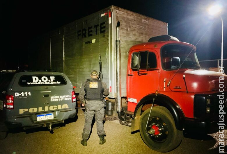 Caminhão com registro criminal é apreendido na região de Dourados Caminhão com registro criminal é apreendido na região de Dourados