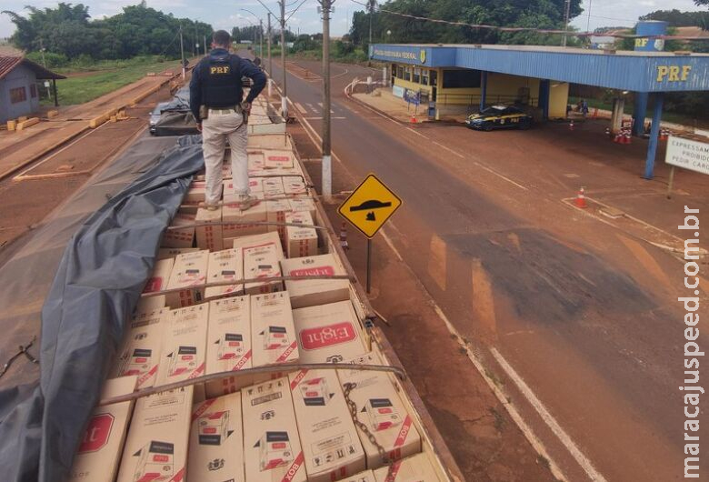 Homem é flagrado com carga milionária de contrabando em Rio Brilhante Homem é flagrado com carga milionária de contrabando em Rio Brilhante