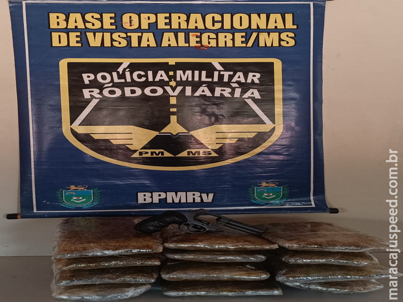 Maracaju: Batalhão de Polícia Militar Rodoviária prende autora por tráfico de drogas e porte ilegal de arma de fogo
