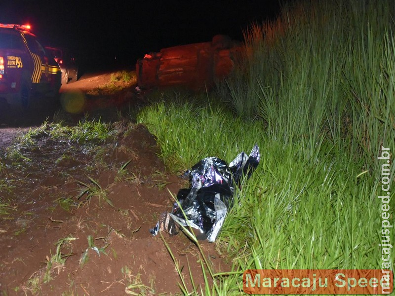 Maracaju: Jovem de apenas 19 anos, morre após ser ejetado de veículo durante capotamento na BR-267