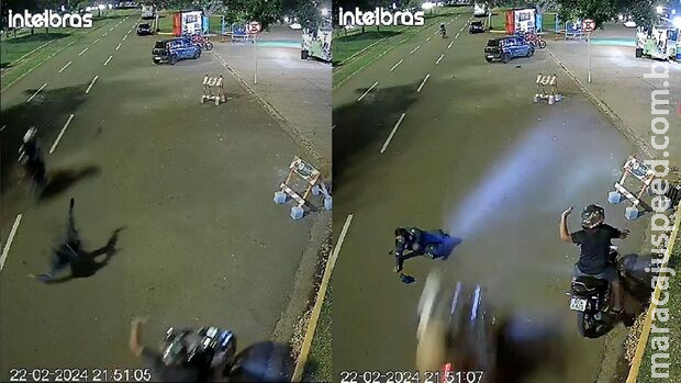 Motociclista atropela policial durante tumulto nos altos da Afonso Pena Motociclista atropela policial durante tumulto nos altos da Afonso Pena