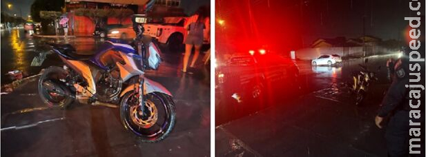 Motorista acerta motociclista, foge sem prestar socorro e deixa placa para trás em Três Lagoas Motorista acerta motociclista, foge sem prestar socorro e deixa placa para trás em Três Lagoas