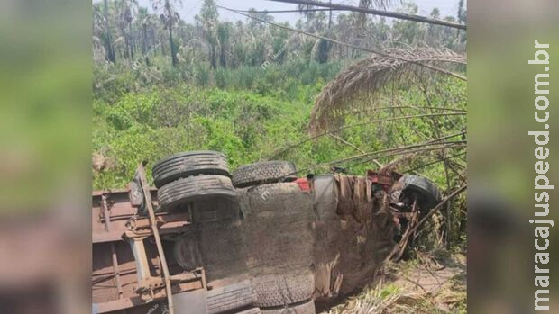 Motorista de caminhão perde o controle e morre em acidente na BR-262 Motorista de caminhão perde o controle e morre em acidente na BR-262