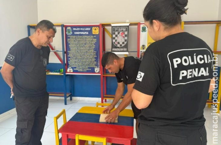 Móveis confeccionados em presídio de Aquidauana são doados a projeto de assistência infantil