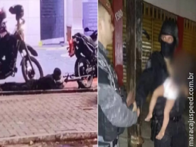 Sniper da PM dispara na mão de pai armado e salva bebê feito refém no Ceará