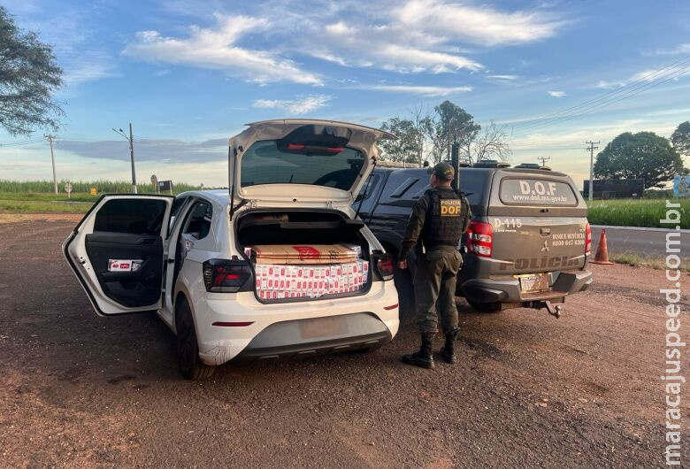 Trafegando em alta velocidade, homem é flagrado com carga de contrabando Trafegando em alta velocidade, homem é flagrado com carga de contrabando