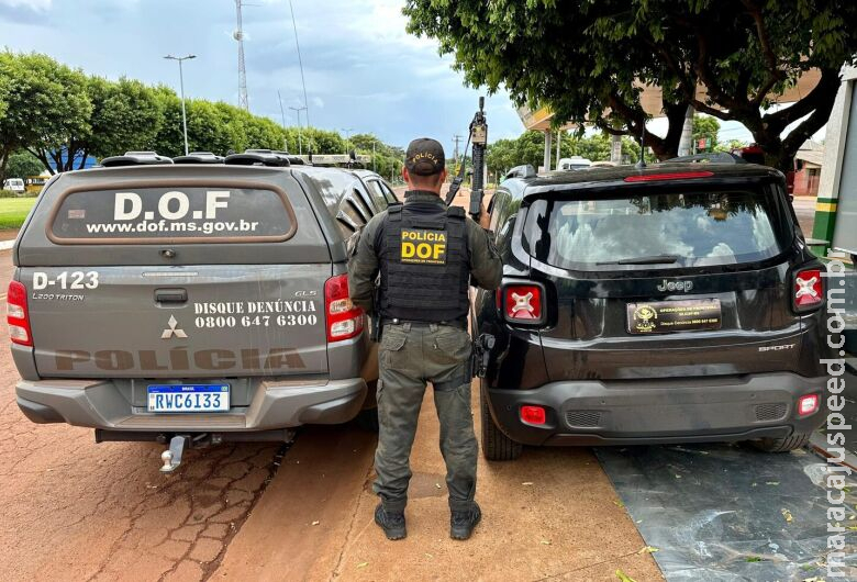 Veículo com registro criminal em Santa Catarina é recuperado em MS