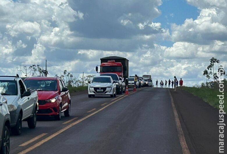Colisão envolvendo três veículos entre Dourados e Ponta Porã deixa rodovia interditada parcialmente
