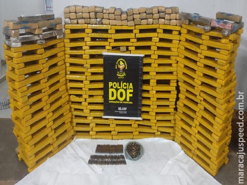 DOF apreende 400 quilos de drogas e mais de 500 munições de grosso calibre em Ponta Porã DOF apreende 400 quilos de drogas e mais de 500 munições de grosso calibre em Ponta Porã