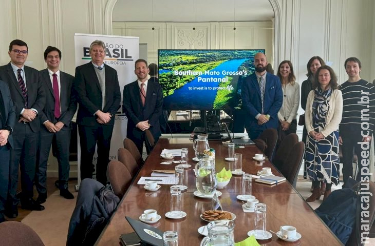 Governo de MS apresenta Lei do Pantanal para executivos, ONGs e autoridades da União Europeia Governo de MS apresenta Lei do Pantanal para executivos, ONGs e autoridades da União Europeia