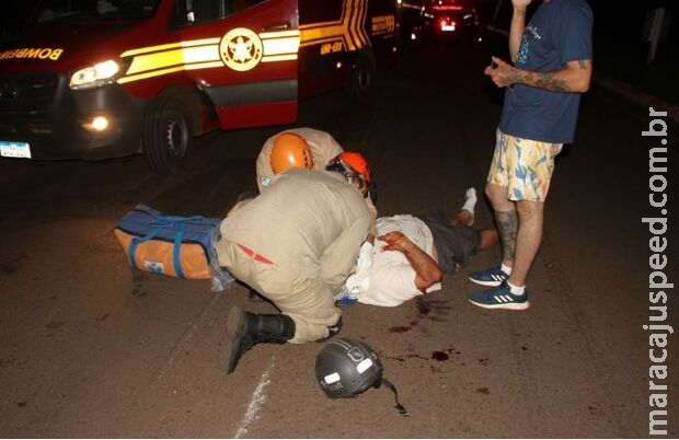 Motociclista cai em rodovia entre Batayporã e Nova Andradina