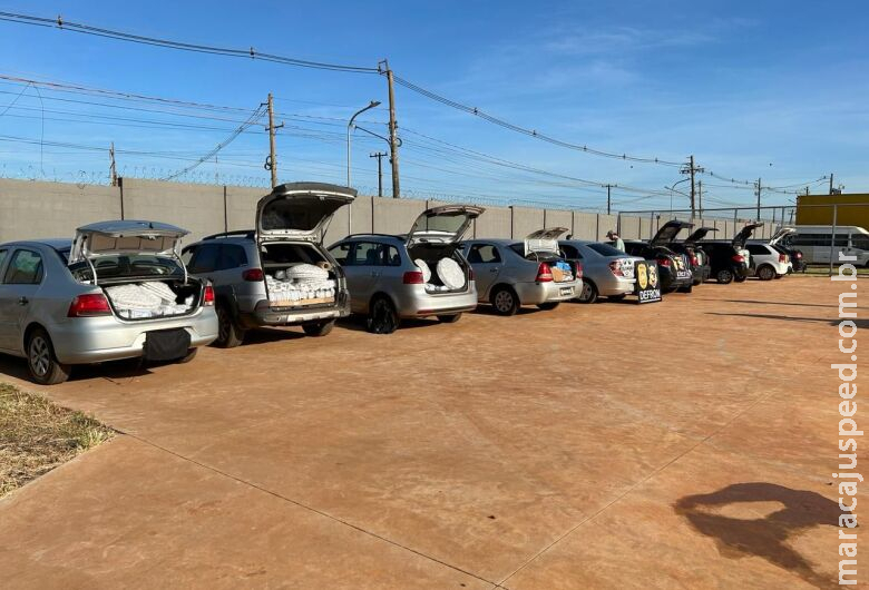 Operação apreende 10 veículos carregados com contrabando e descaminho Operação apreende 10 veículos carregados com contrabando e descaminho