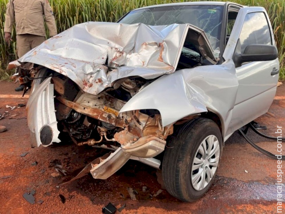 Acidente na MS-141 deixa motorista gravemente ferido Acidente na MS-141 deixa motorista gravemente ferido