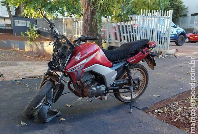 Adolescente furta moto e sofre acidente durante fuga em Dourados