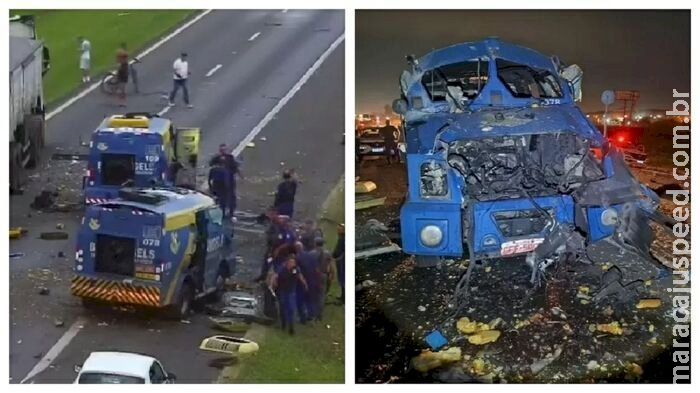 Armados com fuzis, criminosos explodem dois carros-fortes no interior de SP Armados com fuzis, criminosos explodem dois carros-fortes no interior de SP