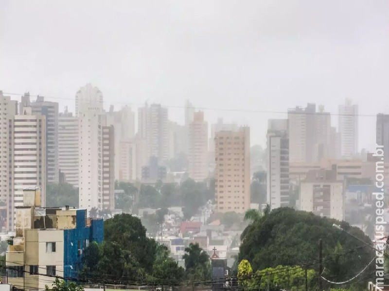 Chuvarada segue em MS e frente fria derruba as temperaturas a partir de quarta-feira