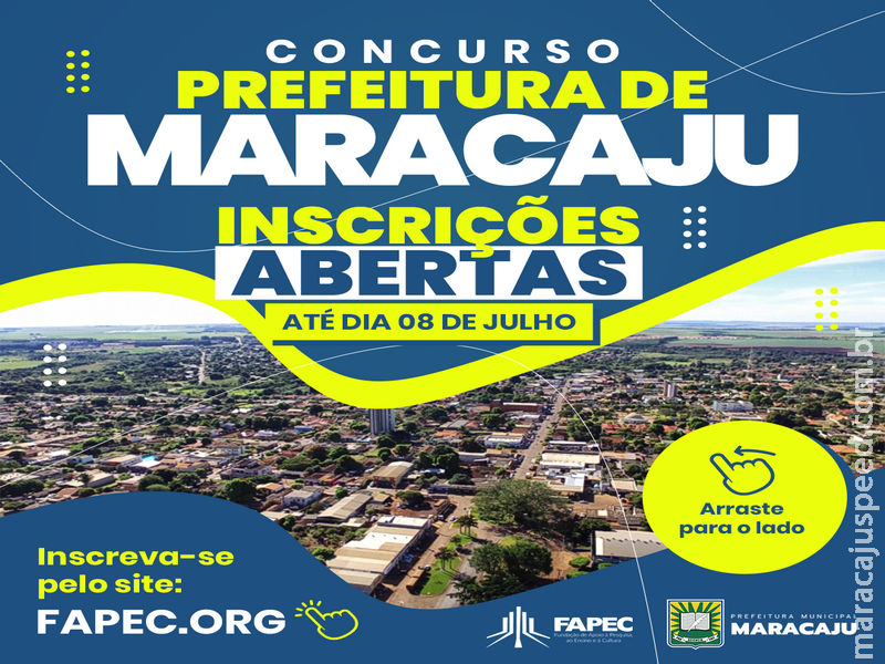 Concurso Público para Prefeitura de Maracaju está com inscrições abertas