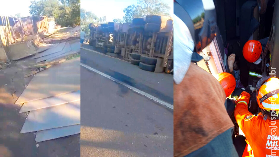 Criança de 5 anos morre após caminhão tombar na BR-262, em Anastácio Criança de 5 anos morre após caminhão tombar na BR-262, em Anastácio