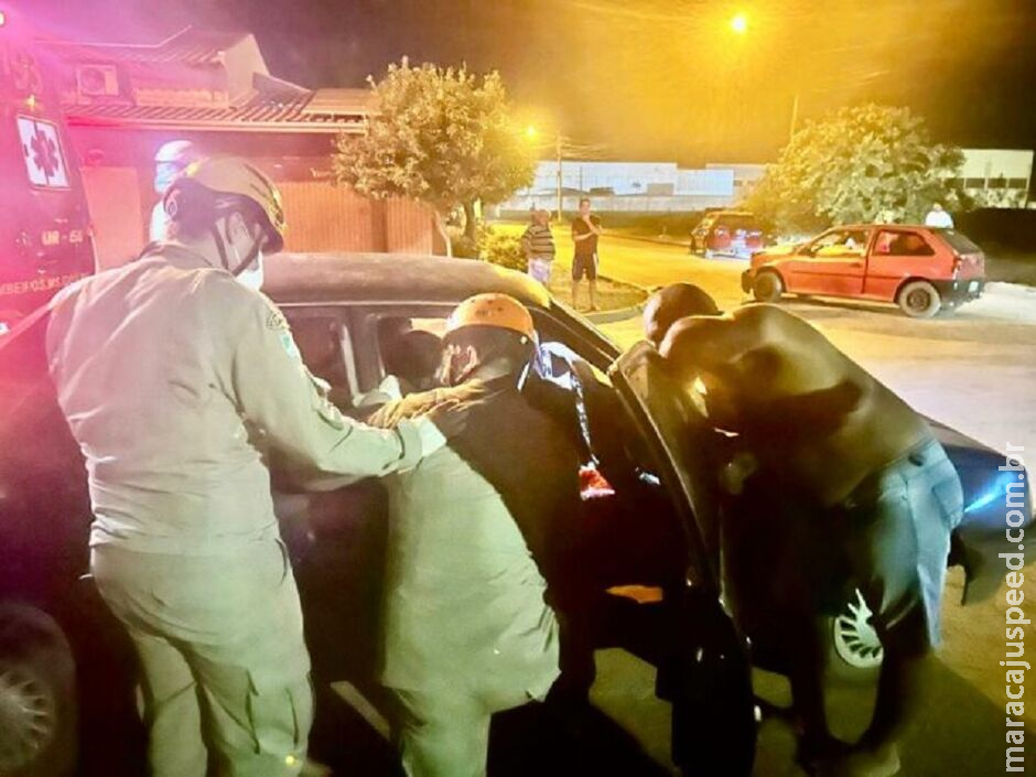 Gestante passa mal após carro em que estava sofrer batida em Três Lagoas Gestante passa mal após carro em que estava sofrer batida em Três Lagoas