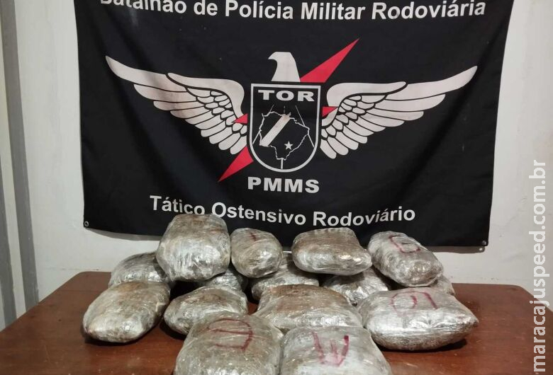 Homem é preso transportando droga em taxi na MS-164 Homem é preso transportando droga em taxi na MS-164