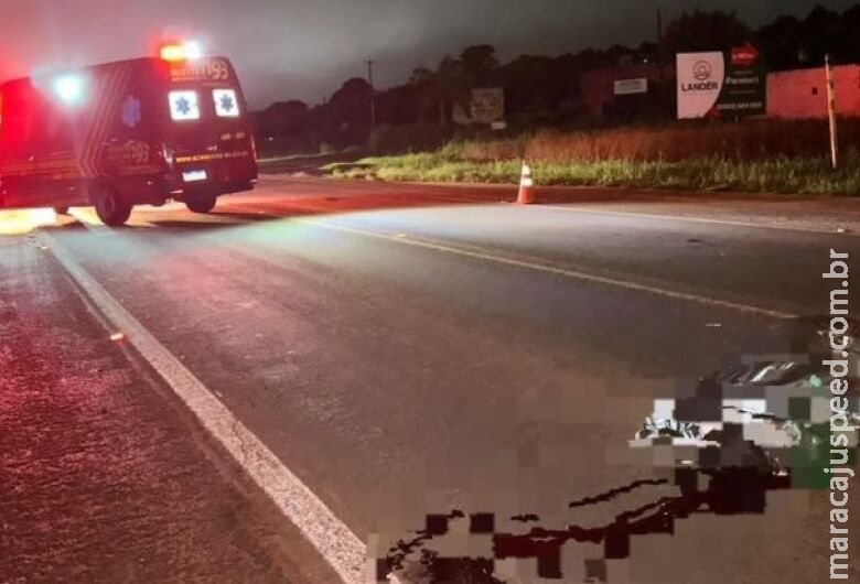 Homem morre atropelado na BR-463; motorista foge sem prestar socorro Homem morre atropelado na BR-463; motorista foge sem prestar socorro