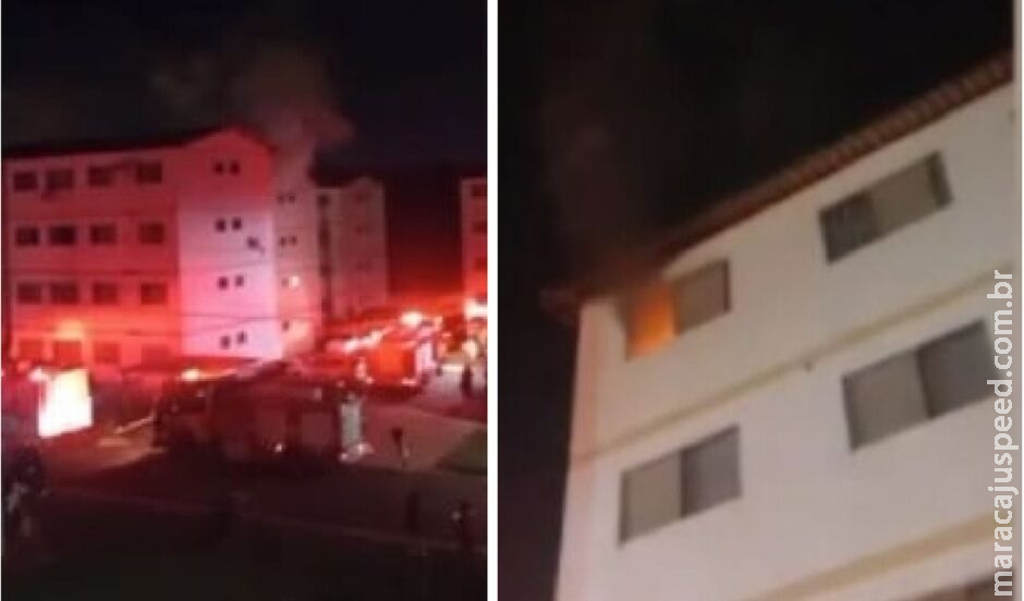 Incêndio atinge apartamento e mobiliza bombeiros no Jardim Campo Nobre