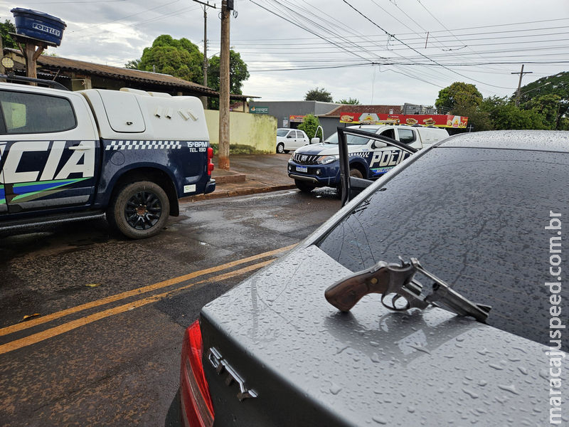 Incidente em Maracaju: Homem exibe arma em bar e é preso em flagrante pela a Polícia Militar