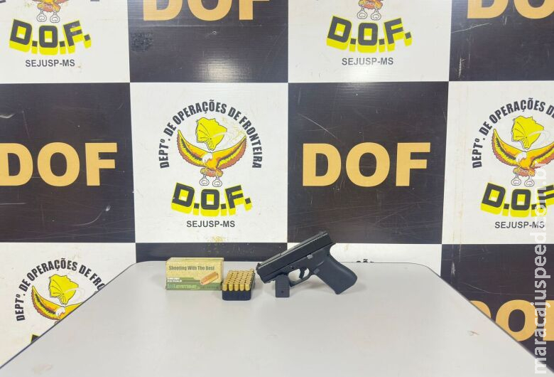 Jovem é preso com arma de fogo e munições ilegais em Aral Moreira Jovem é preso com arma de fogo e munições ilegais em Aral Moreira