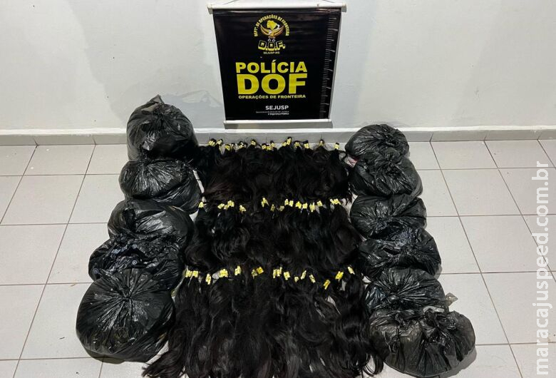 Mais de 40 quilos de cabelo humano de origem boliviana são apreendidos em Corumbá Mais de 40 quilos de cabelo humano de origem boliviana são apreendidos em Corumbá