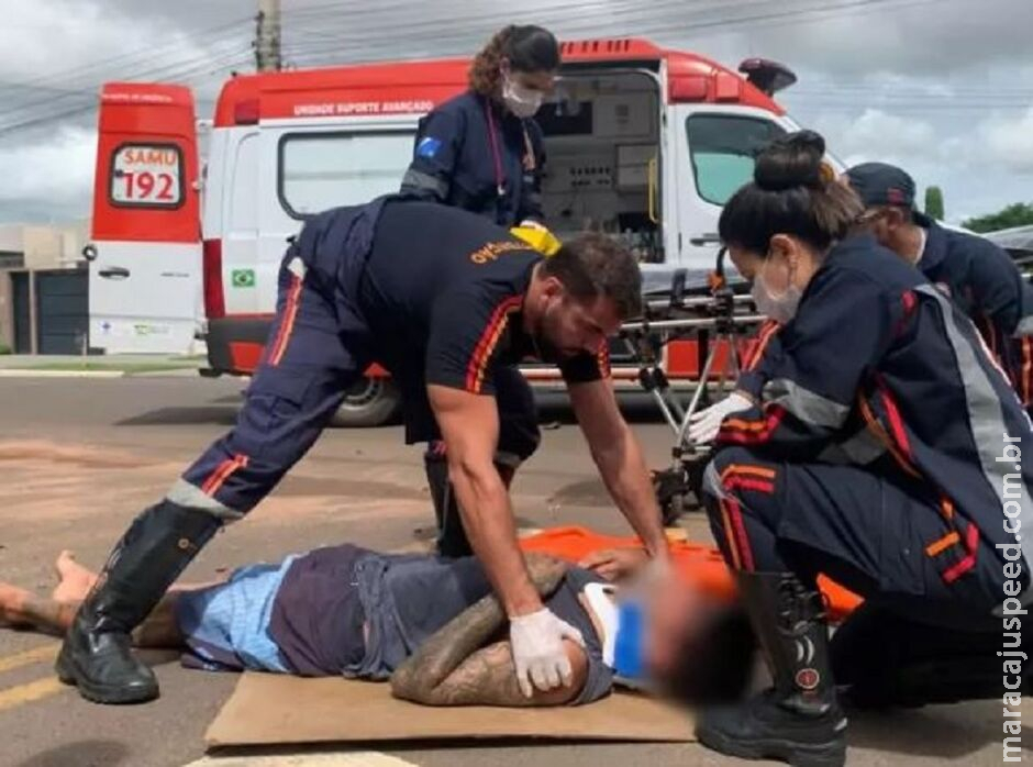 Motociclista fica desorientado após bater em carro em Três Lagoas Motociclista fica desorientado após bater em carro em Três Lagoas