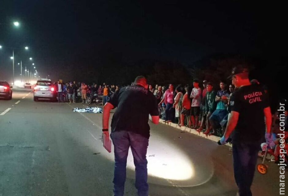 Mulher morre atropela por motocicleta na MS-156, em Dourados Mulher morre atropela por motocicleta na MS-156, em Dourados