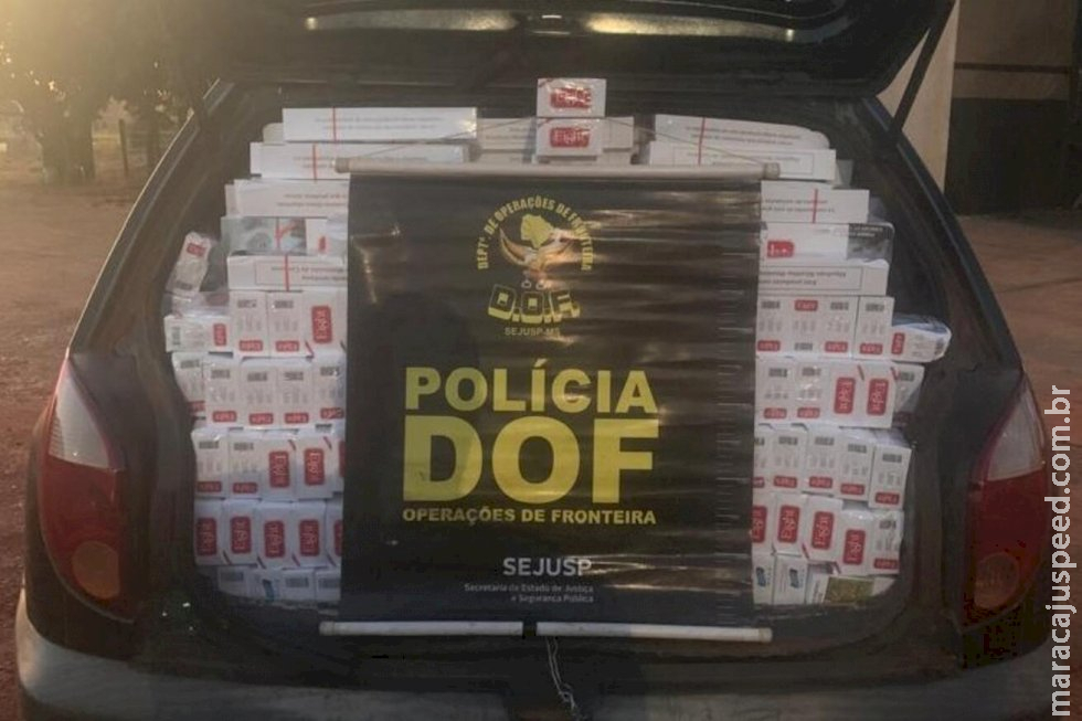 Pneus e mil pacotes de cigarros são apreendidos pelo DOF na MS-164 Pneus e mil pacotes de cigarros são apreendidos pelo DOF na MS-164