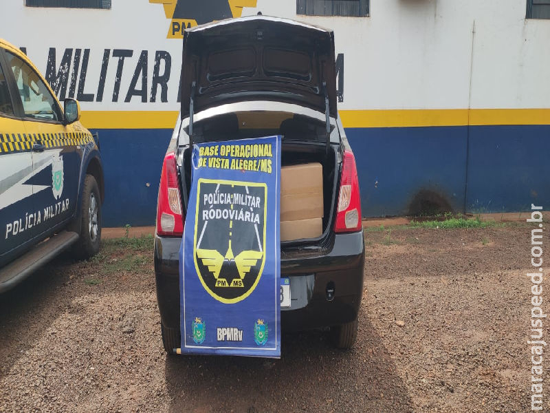 Veículo carregado com cigarros ilegais é apreendido por militares da PMRv Base Vista Alegre Veículo carregado com cigarros ilegais é apreendido por militares da PMRv Base Vista Alegre