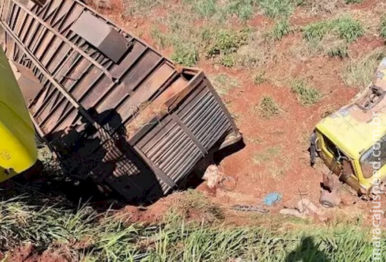 Acidente mata caminhoneiro na Serra de Maracaju