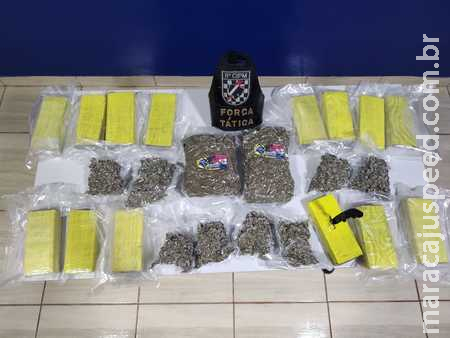 Apreensão de drogas em ônibus durante operação policial na MS-162 em Sidrolândia Apreensão de drogas em ônibus durante operação policial na MS-162 em Sidrolândia