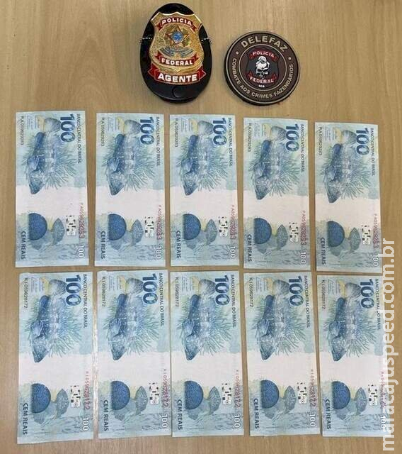 Homem é flagrado recebendo mil reais em notas falsas pelos Correios, em MS Homem é flagrado recebendo mil reais em notas falsas pelos Correios, em MS