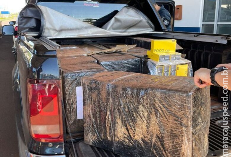 Homem é preso com mais de 500 celulares que levaria para o Paraná Homem é preso com mais de 500 celulares que levaria para o Paraná