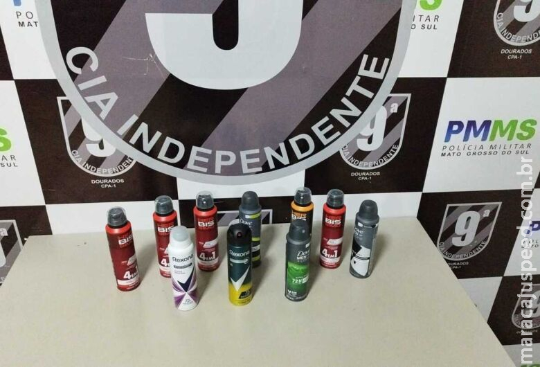 Homem é preso por furtar desodorantes em supermercado em Dourados Homem é preso por furtar desodorantes em supermercado em Dourados