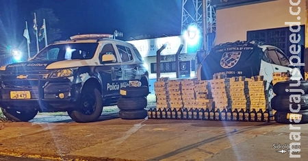 Homem foge da PM e abandona carro carregado de contrabando em Sidrolândia Homem foge da PM e abandona carro carregado de contrabando em Sidrolândia