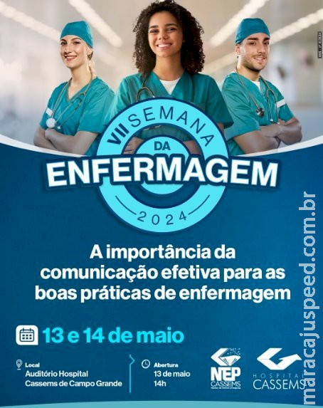 Hospital Cassems de Campo Grande realiza ‘VII Semana de Enfermagem’ nos dias 13 e 14