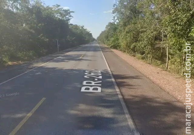 Mulher morre após ter pulmão perfurado ao bater em placa na BR-262