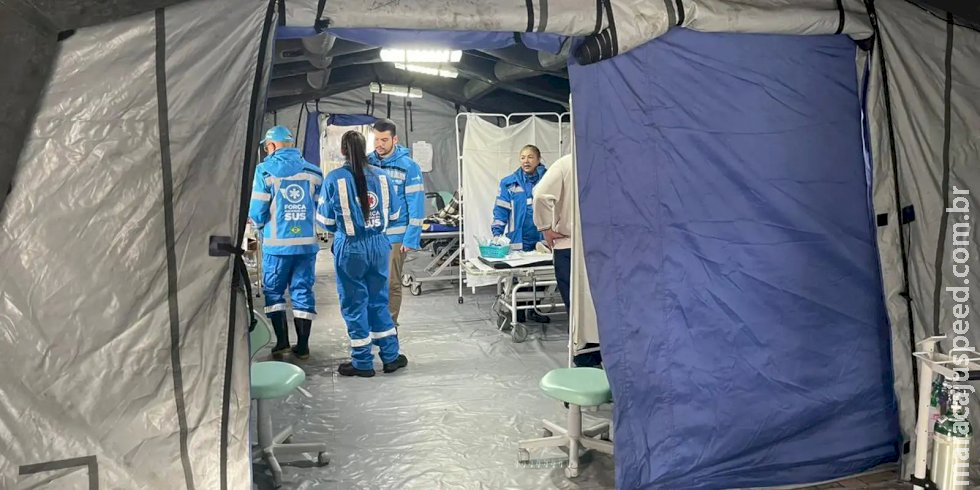 Novos voluntários da Força Nacional do SUS chegam ao Rio Grande do Sul