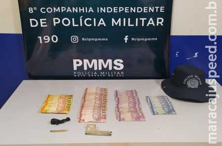 Policia Militar captura motoqueiro com maconha em Sidrolândia Policia Militar captura motoqueiro com maconha em Sidrolândia