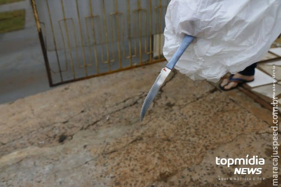 Após briga, homem esfaqueia esposa no pescoço e braços em Chapadão do Sul