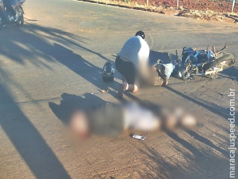 Batida entre motos deixa vítimas em estado grave em São Gabriel do Oeste Batida entre motos deixa vítimas em estado grave em São Gabriel do Oeste