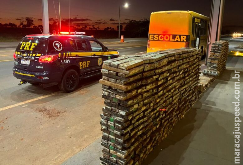 Falso ônibus escolar apreendido transportava 1,6 tonelada de maconha Falso ônibus escolar apreendido transportava 1,6 tonelada de maconha